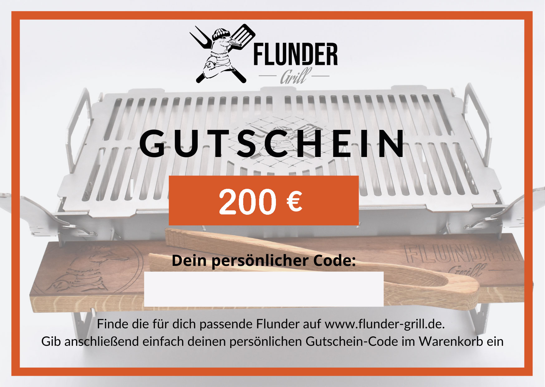Flunder-Grill Geschenkgutschein 200 Euro